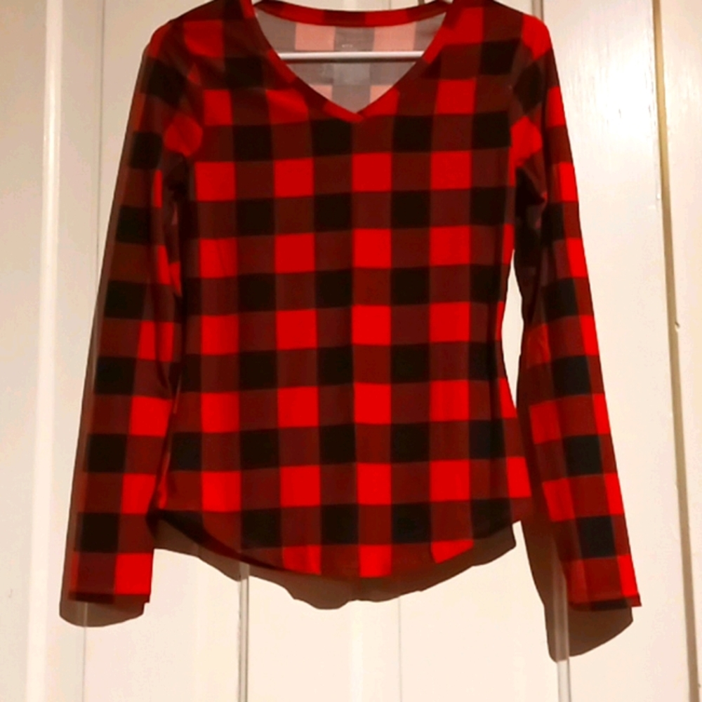 Long sleeve plaid T